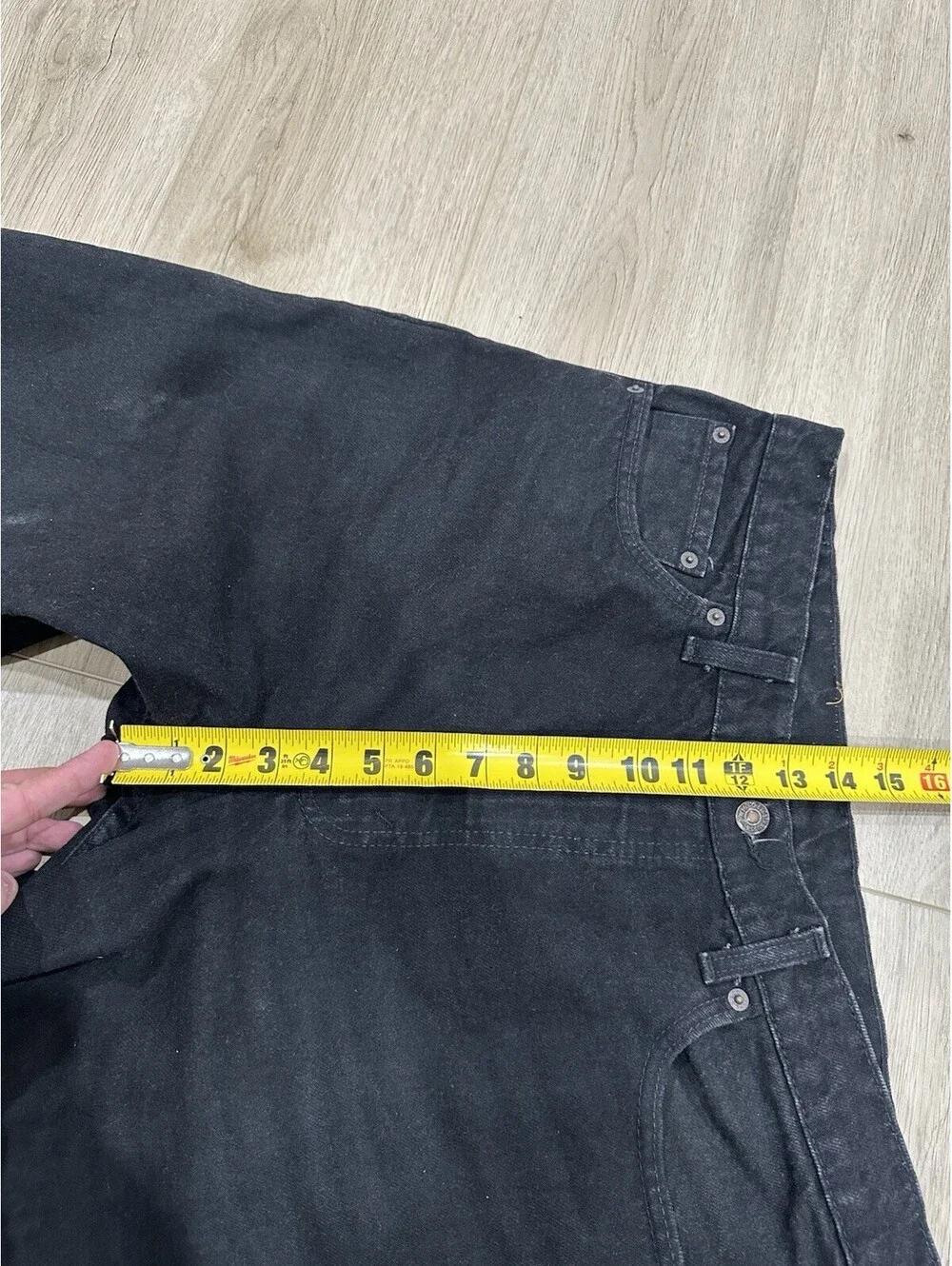 Vintage Levis 550 Jeans Mens 34x34 Black Denim Cotton Straight Relaxed Made USA